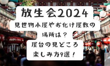 放生会2024見世物小屋やお化け屋敷の場所は？屋台の見どころやおすすめの楽しむ方法9選！