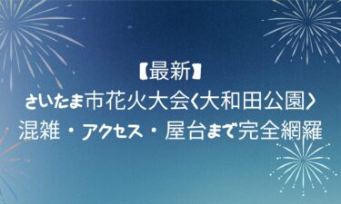 さいたま市花火大会〈大和田公園〉攻略ガイド！混雑・アクセス・屋台まで完全網羅