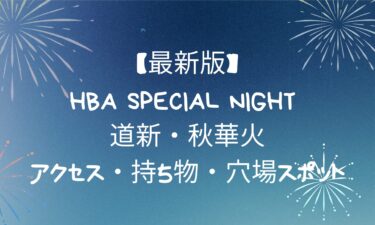 HBA Special Night 道新・秋華火を楽しみ尽くす！アクセス・持ち物・穴場スポット