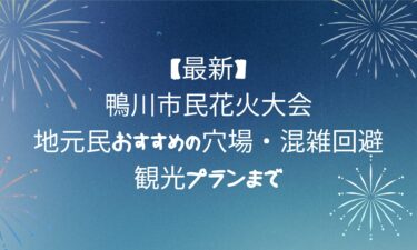 鴨川市民花火大会｜地元民おすすめの穴場・混雑回避・観光プランまで