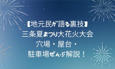 【地元民が語る裏技】三条夏まつり大花火大会｜穴場・屋台・駐車場ぜんぶ解説！