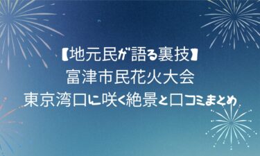 【地元民が語る裏技】富津市民花火大会｜東京湾口に咲く絶景と口コミまとめ