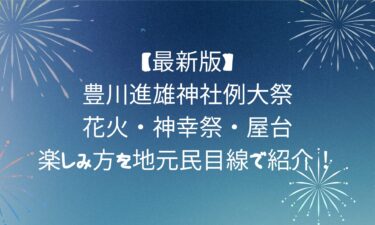 豊川進雄神社例大祭！花火・神幸祭・屋台の楽しみ方を地元民目線で紹介！