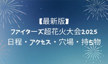 【最新】ファイターズ超花火大会｜日程・アクセス・穴場・持ち物