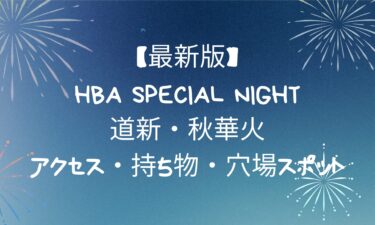 HBA Special Night 道新・秋華火を楽しみ尽くす！アクセス・持ち物・穴場スポット