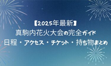 真駒内花火大会の完全ガイド｜日程・アクセス・チケット・持ち物まとめ