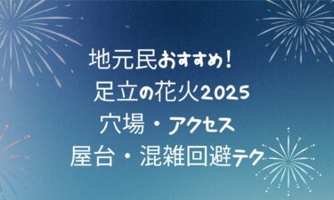 足立の花火2025完全ガイド！穴場・アクセス・屋台・混雑回避テクまで全部解説！