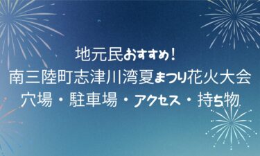 【最新】南三陸町志津川湾夏まつり花火大会！穴場・駐車場・アクセス・持ち物