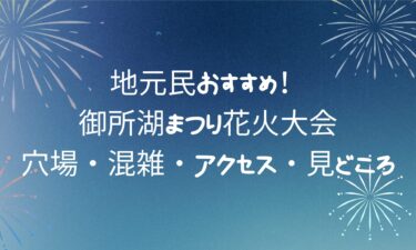 【最新】御所湖まつり花火大会ガイド！穴場・混雑・アクセス・見どころ