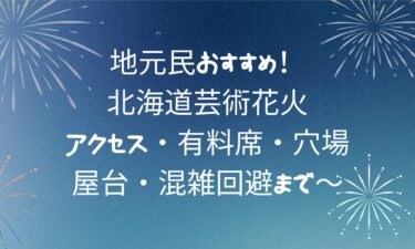 北海道芸術花火！アクセス・有料席・穴場・屋台・混雑回避まで～