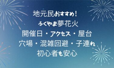 【最新版】ふくやま夢花火！開催日・アクセス・屋台・穴場・混雑回避・子連れ・初心者も安心