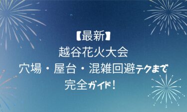 【最新】越谷花火大会の穴場・屋台・混雑回避テクまで完全ガイド！