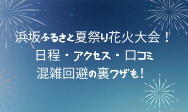 浜坂ふるさと夏祭り花火大会！日程・アクセス・口コミ・混雑回避の裏ワザも！