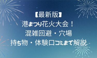 港まつり花火大会！混雑回避・穴場・持ち物・体験口コミまで解説