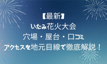 【最新版】いたみ花火大会！穴場・屋台・口コミ・アクセスを地元目線で徹底解説！
