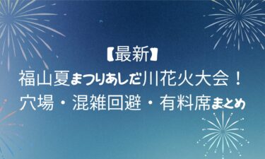 福山夏まつりあしだ川花火大会の楽しみ方完全ガイド！穴場・混雑回避・有料席まとめ