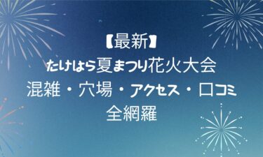 【最新】たけはら夏まつり花火大会！混雑・穴場・アクセス・口コミまで全網羅