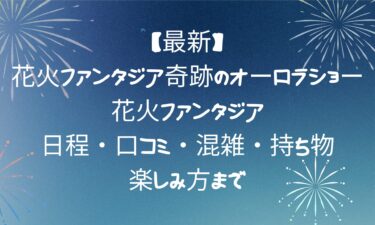 【最新】花火ファンタジア奇跡のオーロラショー×花火ファンタジア！日程・口コミ・混雑・持ち物・楽しみ方まで