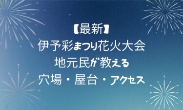 【最新】伊予彩まつり花火大会！地元民が教える穴場・屋台・アクセス