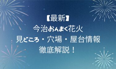 【最新】今治おんまく花火の見どころ・穴場・屋台情報を徹底解説！