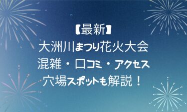 【最新】大洲川まつり花火大会！混雑・口コミ・アクセス・穴場スポットも解説！