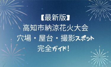 【最新】高知市納涼花火大会の穴場・屋台・撮影スポット完全ガイド！