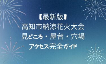 【最新版】高知市納涼花火大会の見どころ・屋台・穴場・アクセス完全ガイド