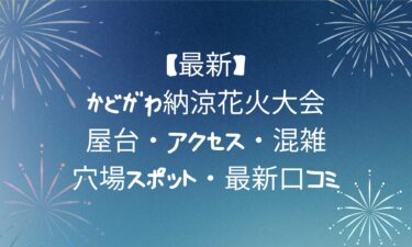 【最新】かどがわ納涼花火大会！屋台・アクセス・混雑・穴場スポット・最新口コミ