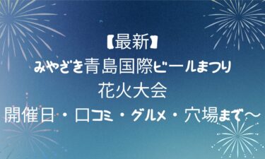 【最新】みやざき青島国際ビールまつり花火大会！開催日・口コミ・グルメ・穴場まで～
